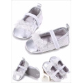 Guanzhou atacado moda baby girl shoes lace flor lantejoulas princesa sapatos bebê